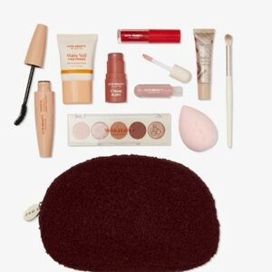 Ulta Beauty 10-Piece Makeup Bundle Including Cherry Cosmetic Bag